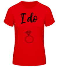 I Do Ring Small - Women's Basic T-Shirt - Red - Front