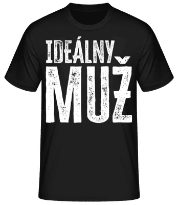 Ideálny Muž - Pánske basic tričko - Čierna - Predné