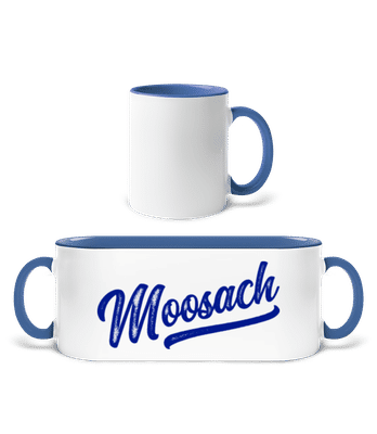 Moosach Swoosh - Tasse zweifarbig - Weiß / Blau - Vorne