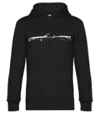 'BMW M8 Cabrio (G14)' Silhouette - Pánská standardní mikina s kapucí - Černá - Napřed