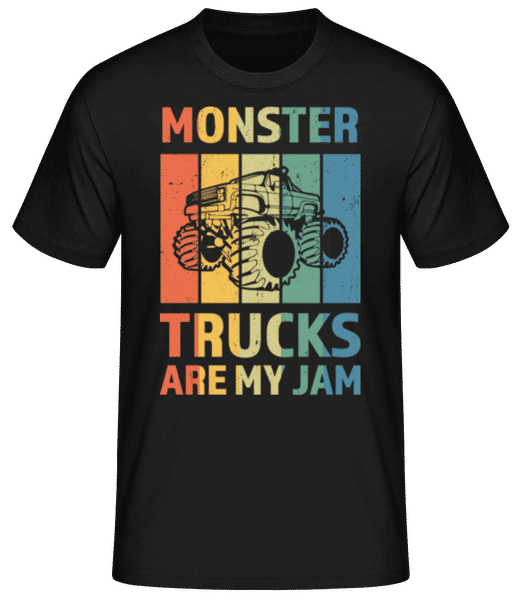 Aperçu: Retro Monster Trucks - T-shirt standard Homme - Noir - Devant