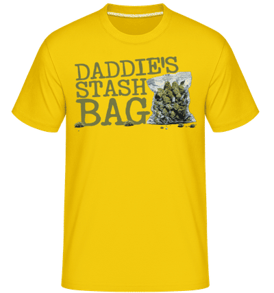 Cannabis Daddie's Stash Bag - Shirtinator Men's T-Shirt - Golden yellow - Front