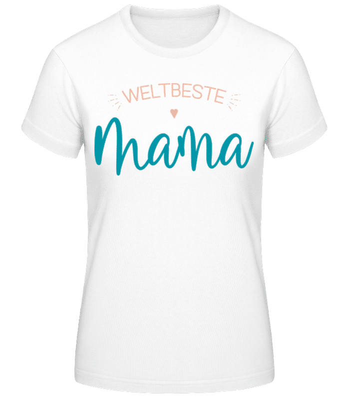 Vorschau: Weltbeste Mama - Frauen Basic T-Shirt - Weiß - Vorne