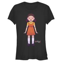 Netflix - Squid Game - Logo SG Doll - Women&#039;s T-Shirt - Black - Front