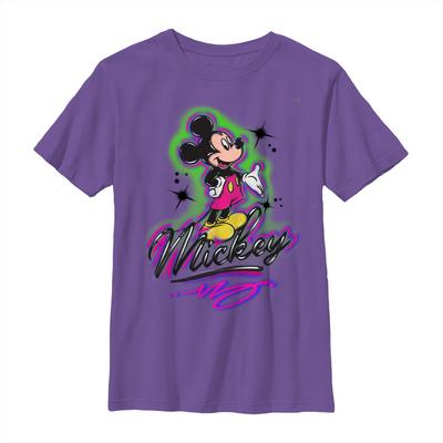 Disney - Mickey Mouse - Mickey Airbrush - Detské Tričko - Lila - Predné