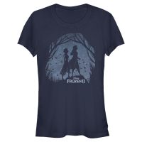 Disney - Frozen - Elsa & Anna Frozen2 Scenery - Women's T-Shirt - Navy - Front