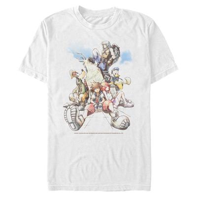 Disney - Corazones del Reino - Skupina Group In the Clouds - Hombres Camiseta - Blanco - delante
