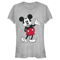 Disney Classics - Ratón Miguelito Miguelín - Mickey Mouse World Famous Mouse - Mujeres Camiseta - Gris moteado - delante