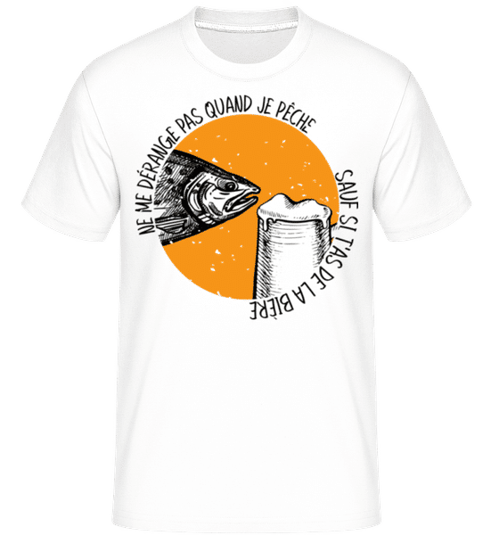 Aperçu: Ne Me Dérange -  T-Shirt Shirtinator homme - Blanc - Devant