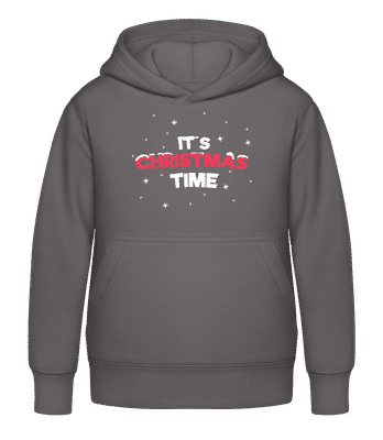 It's Christmas Time - Kid's Hoodie - Anthracite - Front