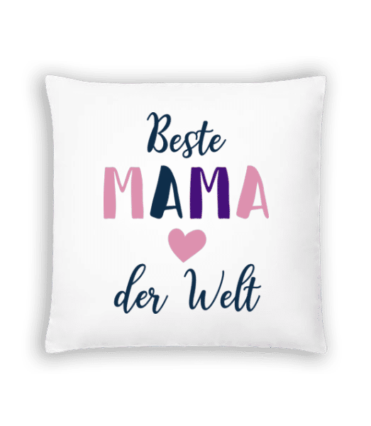 Vorschau: Beste Mama Der Welt - Kissen - Weiß - Vorne