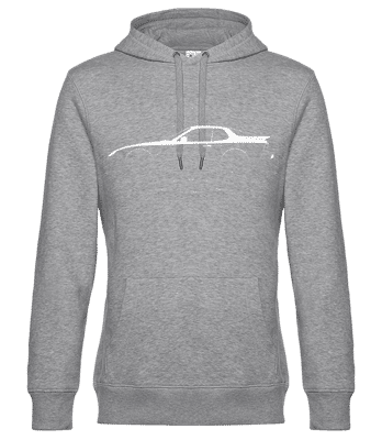 'Porsche 944 Turbo' Silhouette - Pánska štandardná mikina s kapucňou - Melírovo šedá - Predné