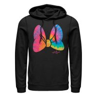 Disney Classics - Ratón Miguelito Miguelín - Minnie Mouse Tie Dye Bow - Unisex Sudadera con capucha - Negro - delante