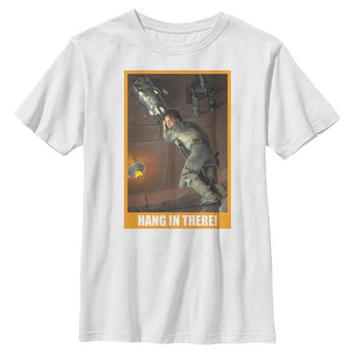 Star Wars - Luke Skywalker Hang In There - Kinder T-Shirt - Weiß - Vorne