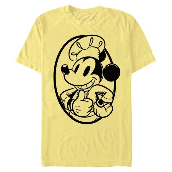 Aperçu: Disney - Mickey Mouse - Mickey Mouse Chef Mickey Circle - Homme T-shirt - Jaune - Devant