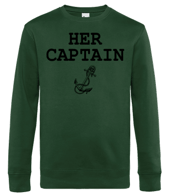 Her Captain - Men's standard sweatshirt - Bottle green - Front