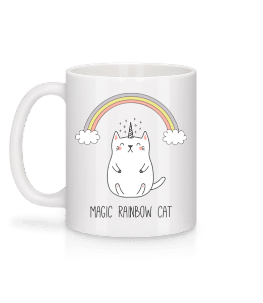 Aperçu: Magic Rainbow Cat - Mug en céramique blanc - Blanc - Derrière