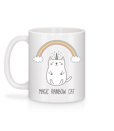 Magic Rainbow Cat - Mug en céramique blanc - Blanc - Derrière