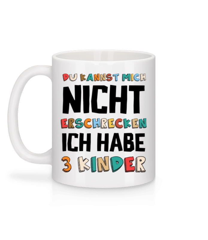 Vorschau: Ich Habe 3 Kinder - Tasse - Weiß - Hinten