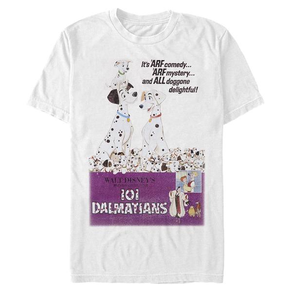 Aperçu: Disney Classics - Les 101 Dalmatiens - Skupina Vintage Poster Variant - Homme T-shirt - Blanc - Devant Aperçu: Disney Classics - Les 101 Dalmatiens - Skupina Vintage Poster Variant - Homme T-shirt - Blanc - Devant