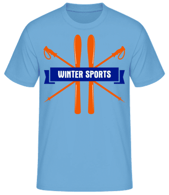 Winter Sports Sign - T-shirt standard Homme - Bleu clair - Devant