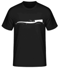 'Jaguar D-Type' Silhouette - T-shirt standard Homme - Noir - Devant