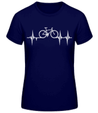 battement de coeur de vélo - T-shirt standard Femme - Bleu marine - Devant