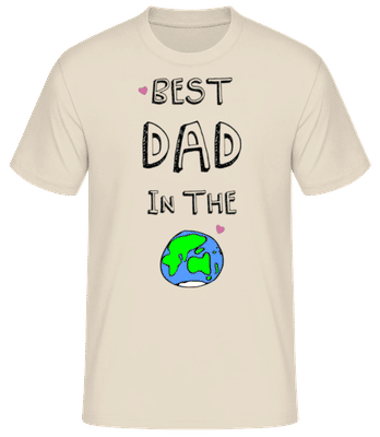 Worlds Best Dad - Männer Basic T-Shirt - Creme - Vorne