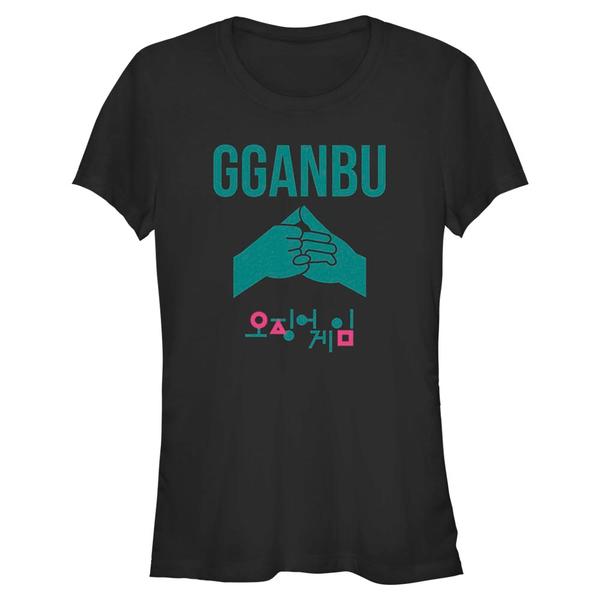 Preview: Netflix - Squid Game - Text Gganbu Buddies - Women's T-Shirt - Black - Front