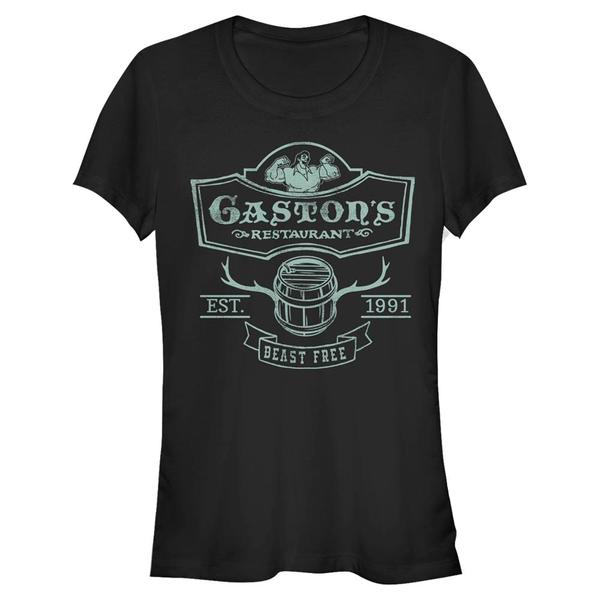 Aperçu: Disney - La Belle et la Bête - Gaston Tavern - Femme T-shirt - Noir - Devant