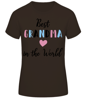 Best Grandma In The World - T-shirt standard Femme - Marron - Devant