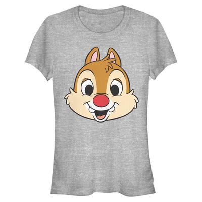 Disney Classics - Mickey Mouse - Dale Big Face - Women's T-Shirt - Heather grey - Front