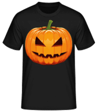 Grinning Pumpkin - Camiseta básica para hombre - Negro - delante
