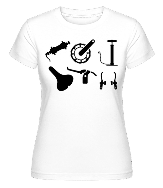 Aperçu: Elements De Vélo -  T-shirt Shirtinator femme - Blanc - Devant