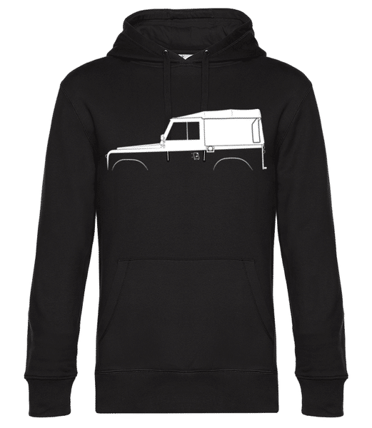 'Land Rover Series I' Silhouette - Sweat à capuche premium Unisexe - Noir - Devant