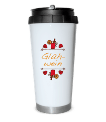 Glühwein Schild Orange · Thermobecher