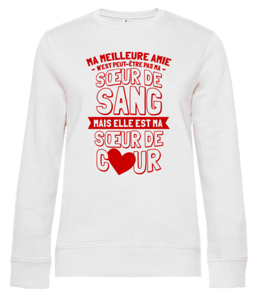 Aperçu: Elle Est Ma Sœur De Cour - Sweat-shirt standard pour femme - Blanc - Devant