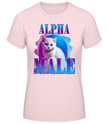 Alpha Male Cat - Camiseta básica de mujer - Rosa - delante