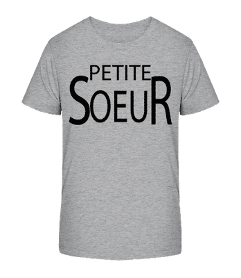 Petite  Sœur - T-shirt bio Enfant Stanley Stella 2.0 - Gris chiné - Devant