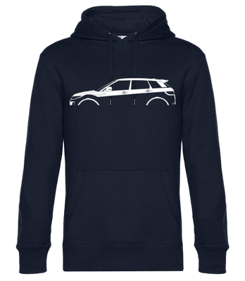 'Range Rover Evoque (2011)' Silhouette - Pánska štandardná mikina s kapucňou - Namornícka modrá - Predné