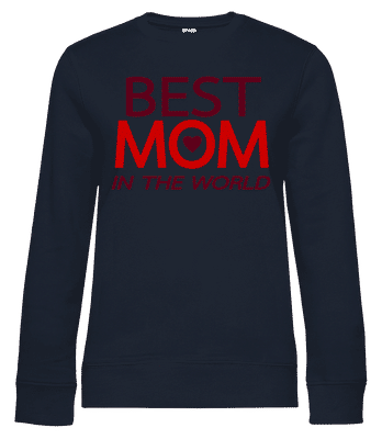Best Mom In The World Red - Sweat-shirt standard pour femme - Bleu marine - Devant