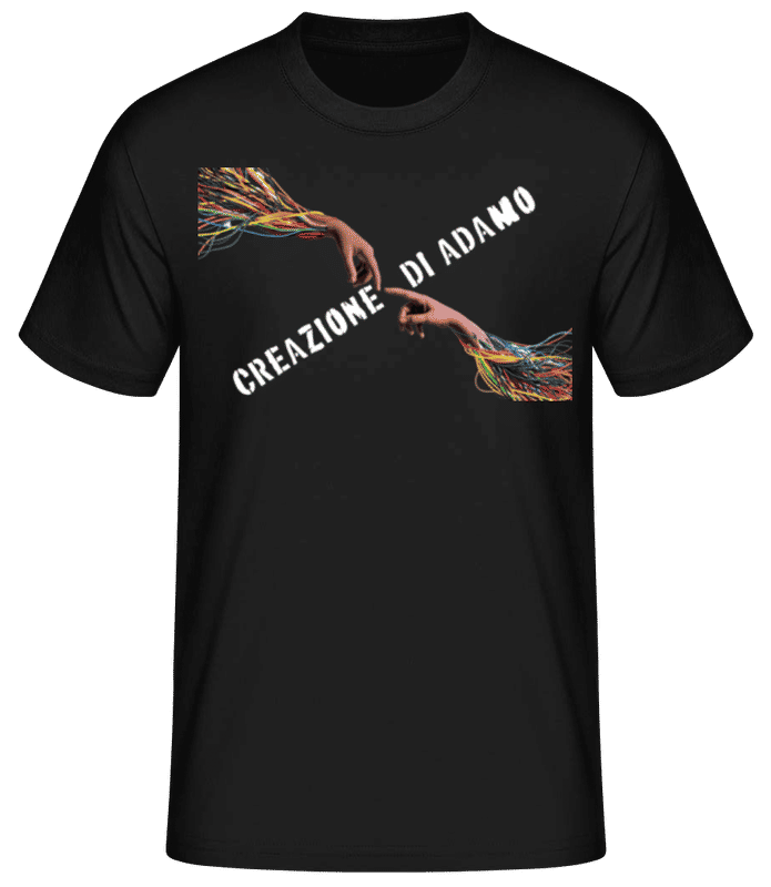 Vorschau: Creazione Di Adamo - Männer Basic T-Shirt - Schwarz - Vorne