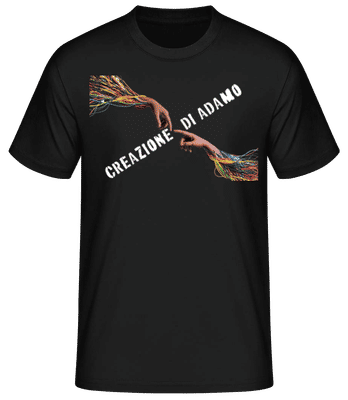 Creazione Di Adamo - Männer Basic T-Shirt - Schwarz - Vorne