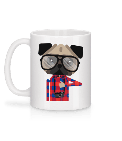 Aperçu: Chien Ringard - Mug en céramique blanc - Blanc - Derrière