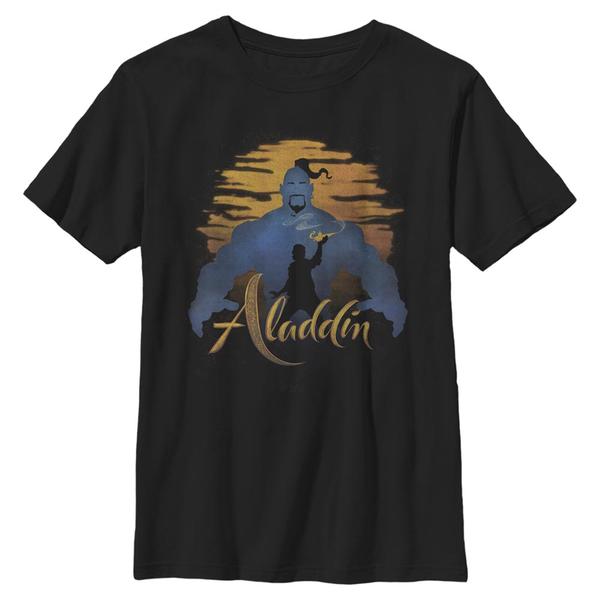 Aperçu: Disney - Aladin - Skupina Genie Silhouette - Enfant T-shirt - Noir - Devant Aperçu: Disney - Aladin - Skupina Genie Silhouette - Enfant T-shirt - Noir - Devant