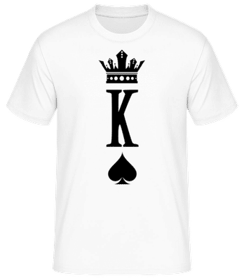 Poker King - Pánske basic tričko - Biela - Predné
