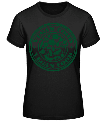 Vegan Food Sign - Camiseta básica de mujer - Negro - delante