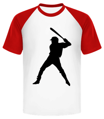 Baseball Player - Men's Baseball T-Shirt - White / Red - Front