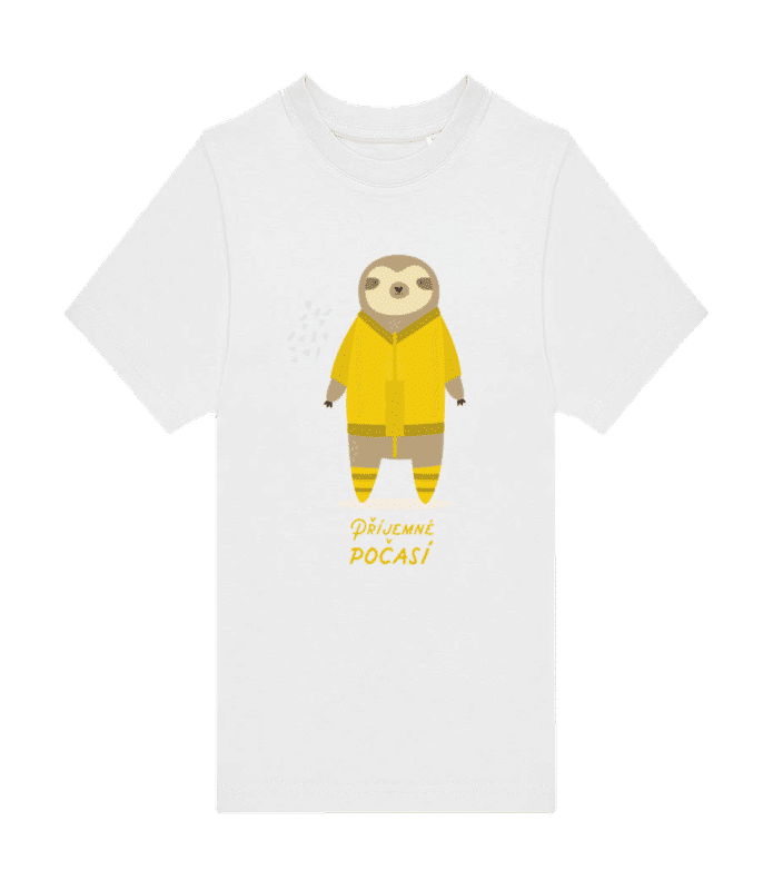 Náhled: Příjemné Počasí - Dětské tričko B&C - Bílá - Napřed