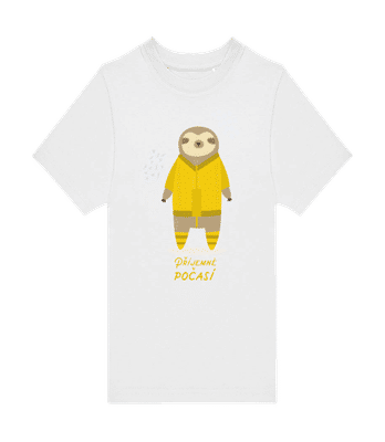 Příjemné Počasí - Dětské tričko B&C - Bílá - Napřed